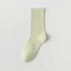 Calcetines apilados de estilo japonés para mujer, de primavera y verano, finos, de algodón puro, sin varillas, transpirables y absorbentes del sudor, de caña media, para otoño.