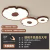 Nueva Lámpara de Techo para Sala de Estar Estilo Chino Creativa Zen Flor de Loto Hoja de Loto Lámpara de Dormitorio Retro Madera Maciza Lámparas de Habitación