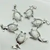 Venta Caliente Transfronteriza Joyería Europea y Americana Accesorios para Collares Cristal Natural Ágata Piedra Preciosa Colgante de Pingüino Aleación Accesorios Ecológicos
