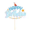 Celebridad de Internet felizcumpleaños Sombrero de Cumpleaños Rosa Pequeño Bombín Decoración de Pastel Mesa de Postres Infantil Enchufe