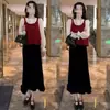 Conjunto de Falda para Mujer Estilo Primavera y Otoño 2026 Nuevo Moda Francesa Elegante Conjunto de Tres Piezas: Blusa, Chaleco y Falda