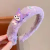Novo Aro de Cabelo Fofo de Desenho Animado Infantil com Pelo Fofo Grampo de Cabelo de Pelúcia Doce Menininha Bebê Urso Morango Fivela de Cabeça Antiderrapante