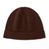 Estilo Nuevo Otoño e Invierno 100% Cachemira Pura Tejido Grueso Gorro de Pescador, Unisex Casual Versátil Protector de Orejas Cálido Gorro de Punto