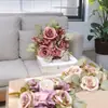 Venda Quente Transfronteiriça Rosa Artificial para Fotografia de Roupas Decoração de Casa de Casamento Velas de Hortênsia Flor Artificial para Roupas