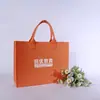 Bolsas de fieltro personalizadas con diversas artesanías, bolsas de fieltro tipo tote como regalos corporativos, bolsas de tote de gran capacidad con diseños de impresión completa