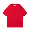 Camiseta de Algodón de Xinjiang 230g Algodón Pesado Manga Corta para Hombre y Mujer Parejas Media Manga Verano Blanca Cuello Redondo Camiseta Básica Holgada