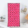 Flor de jabón rosa con borde enrollado de cuatro capas, flor enrollada, cabeza de flor, material DIY, cabeza de flor de alta gama, cabeza de flor de jabón de comercio exterior, ramo de cabezas de flor