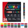 Conjunto de Marcadores Acrílicos Líquidos Artísticos Art Direct de 72 Cores com Pontas Macias, Não Transparentes, Camadas Possíveis, Laváveis, Conjunto de Canetas Aquarela para Crianças