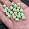 Imitación de turquesa de magnesita porcelana de alta calidad cuentas redondas cuentas antiguas amarillo colza azul verde cuentas individuales cuentas sueltas accesorios cuentas sueltas de imitación de jade
