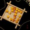 Cuentas redondas de ágata imitación cera de abeja marfil de 10 mm accesorios para joyería DIY material hecho a mano cuentas de resina sintética venta al por mayor
