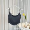 Sexy Espalda hueca belleza espalda tirantes enterizo copa fija chaleco ropa exterior para mujer top ajustado ropa interior de fondo Algodón
