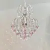 Lámpara de araña para mesita de noche de dormitorio estilo francés de mediados de siglo, lujo alto, lámpara de cristal personalizada de alta gama, iluminación de pared de fondo de sala de estar, entrada