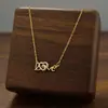 Comercio Exterior de Amazon Venta Caliente Collar de Acero de Titanio Temperamento Femenino Circonita Microincrustada Personalidad Cadena para Clavícula de Alto Sentido Colección Joyería