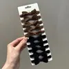 Marrom leite Alta Elástico Durável Faixa de Borracha Simples Elegante Faixa de Cabelo Corda de Cabelo 2025 Nova Corda de Cabelo de Couro