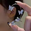 Hot-Selling do TikTok Punhos de Orelha Borboleta de Luxo Leve, Brincos Integrados Super Delicados de Alto Padrão para Mulheres, Presilhas de Orelha Elegantes Sem Furo