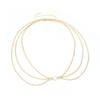 Cadena de cintura sexy multicapa para mujer, estilo transfronterizo europeo y americano, combina con todo, para playa, con diamantes de imitación.