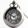 Reloj Hueco Vintage en Stock con Movimiento de Moda, Reloj Colgante de Collar, Reloj de Cuarzo Joya, Reloj de Bolsillo Grande Dorado con Tapa abatible