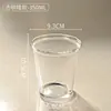 Vasos de Vidrio Anchos Simples al por Mayor para Café, Bebidas Frías, Té de Leche, Té de Frutas, Vasos de Vino Modernos Resistentes al Calor, Tazas de Té en Stock