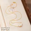 Collar de perlas de cristal Nala para mujer, cadena para la clavícula de diseño de nicho de lujo ligero, accesorio de alta gama, collar simple y versátil