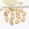 Método antiguo anillo de cuentas de calabaza de oro con incrustaciones de jade con agujero pasante accesorios de joyería DIY pulsera hecha a mano accesorios para collar