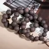 Pulsera de Cuentas de Madera Original Ecológica de Sándalo Morado Natural, Pulsera de Sándalo Negro sin Pintar ni Encerar para Hombres y Mujeres