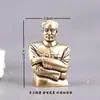 Busto de Zhou Enlai em Latão Puro Ornamento Vintage Desgastado para Mesa Decoração para Casa Sala de Estar Quarto Estudo Entrada