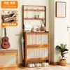 Gabinete de Zapatos Ultradelgado para Entrada, Almacenamiento Integrado y Diseño de Ganchos, Gabinete Vertical con Puertas abatibles, Zapatero de Piso para Pasillo del Hogar, ¡Wow!