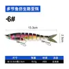 Señuelo Multi-Sección 13.3cm Hundimiento Biónico 8 Secciones Señuelo Duro Artificial Pesca Equipo Suministros Señuelo Falso