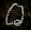 Pulsera de Plata de Ley S925 Vintage con Cierre de Garra de Águila, Resistente, con Acabado de Alta Gama, Diseño de Nicho, Cadena Cubana Audaz y Única para Hombres y Mujeres
