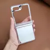 Capa para Celular Samsung Zflip6 com Espelho de Maquiagem, Capa Protetora de Dobradiça para Zflip7, Capa com Anel Magnético para Flip5