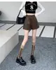 Pantalones versátiles para mujer para otoño e invierno 2026, nuevos pantalones de cuero PU de tiro alto que estilizan y caen, shorts negros rectos de pierna ancha para usar con botas