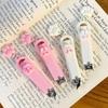 Mini cortador de unhas fofo cortador de unhas adulto alicate doméstico único desenho animado criativo tesoura de unha dobrável manicure
