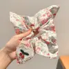 Pañuelo Cuadrado para Niñas, Lazo para el Cabello, Nuevo Estilo Primavera-Verano, Diadema de Alta Gama para Niñas, Cuerda para Cola de Caballo, Accesorio de Flor para el Cabello