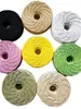 Corda de Papel Kraft de Três Fios 4mm Material Fabricante Estoque Pronto Corda Colorida para Cadeiras, Arranhadores de Gato e Móveis