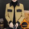 Chaqueta de invierno con forro polar, abrigo grueso, top con combinación de colores, top para hombre, entrega de una pieza