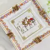 Cenicero de cerámica de lujo ligero estilo europeo para sala de estar en casa, cenicero para cigarros, decoración para clubes y hoteles al por mayor