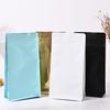 En stock bolsa de empaque aluminizada sellada en ocho lados para granos de café bolsa con cierre autosoportante para granos de café bolsa de empaque sellada en cuatro lados