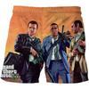 Pantalones cortos de comercio exterior Grand Theft Auto GAT, juego de impresión 3D, pantalones de playa de verano de Sin City Speed Car.