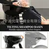 Cama de Lavado para Peluquería, Silla de Lavado Semi-Reclinable, Cama Dedicada para Peluquería y Salón de Belleza, Cama de Lavado con Agua, Silla de Lavado Sentada