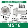 Parafuso de aço inoxidável 304 com ranhura cruzada, parafuso de flange sextavado externo, parafuso de gabinete de chassi M3/M4/M5/M6/M8