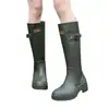 Botas de Chuva Vermelhas Transfronteiriças para Mulheres, Botas de Chuva Modernas e Estilosas, Sapatos Aquáticos para Exterior, Botas Aquáticas de Cano Alto, Antiderrapantes, Impermeáveis, Sapatos de Borracha com Solado Grosso