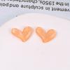Acessórios de Resina Coração de Pêssego Torto Transparente Gelo Glitter Fino Estilo Coreano Patch Acessórios de Cabelo Presilha Enfeite de Cabeça Brincos Capinha de Celular DIY Joias Atacado