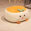 Cojín Redondo de Dibujos Animados para Futón de Casa Engrosado para Cuatro Estaciones Cojín para Ventana Saliente de Dormitorio Cojín de Piso Piña Fresa Shiba Inu Conejo Rosa
