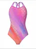 Maiô feminino de peça única em triângulo de camada única para natação competitiva profissional, sem bojos, corte baixo conservador, roupa de banho de alta cobertura