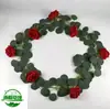 Amazon Hoja Verde Hoja Redonda Eucalipto Hoja de Sauce Enredadera Hiedra Flor Decorativa Transfronterizo Comercio Exterior Flor Artificial