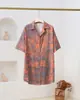 Pijama Estampado de Animal de Comércio Exterior, Pijama de Seda Gelada para Mulheres, Novo Vestido Camisa de Manga Média de Verão, Roupa de Casa Solta Plus Size, Outono 282