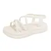 Sandalias Romanas con Faldas para Mujer, Novedad Verano 2026 Versátiles Cómodas Suela Suave Suela Gruesa Que Aumentan la Altura Casual Zapatos de Playa