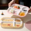 Tazón con Asa, Caja de Suplementos Alimenticios, Tazón de Vidrio para Calentar en Microondas de Aspecto Premium, Recipiente Crujiente de Vidrio, Caja de Comida, Mini Lonchera