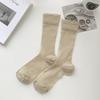 Calcetines de Color Sólido para Mujer, Verano Finos Color Morandi Transpirables Absorbentes de Sudor Versátiles de Media Pantorrilla