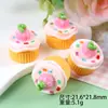 Accesorios de Resina Pegamento Blanco DIY Pinzas para el Cabello, Dijes para Zapatos, Dibujos Animados Decorativos 3D Pasteles Deliciosos Adornos para el Cabello
